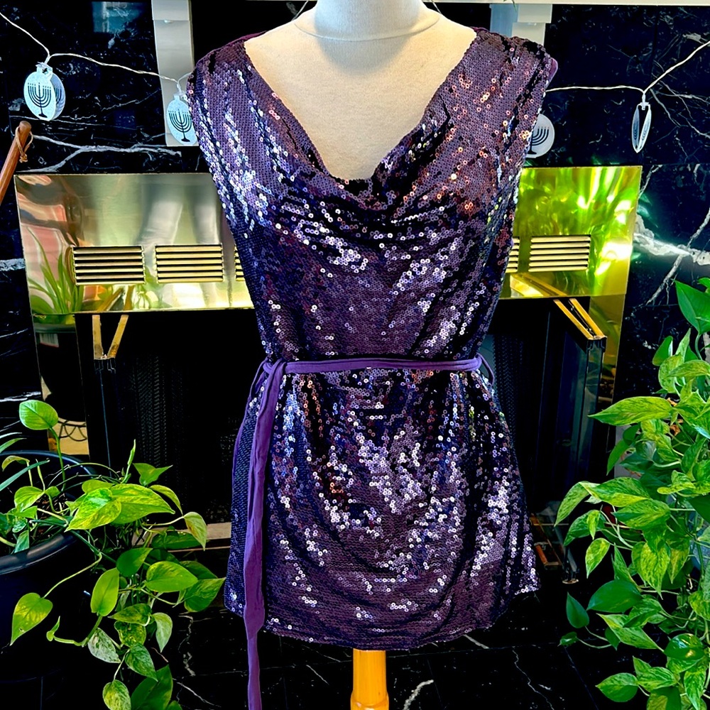 Sequined mini dress